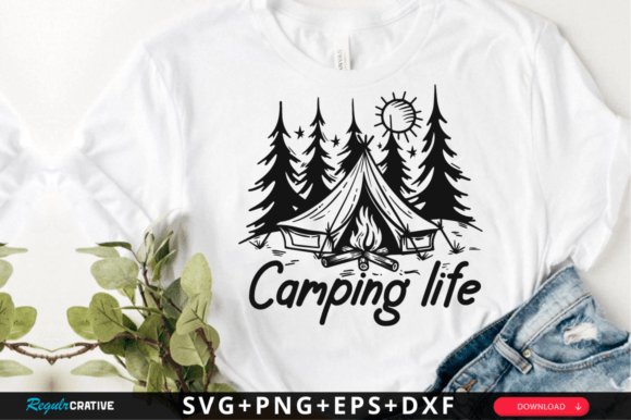 Camping Life SVG Design: Graphics for Crafts & Content