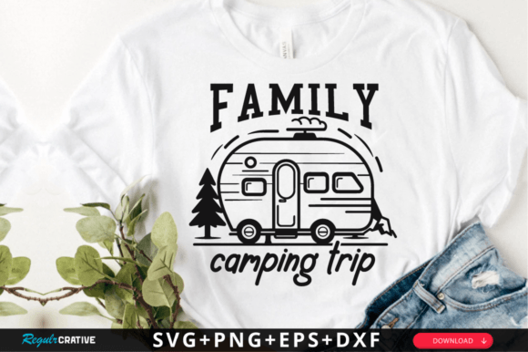 Family Camping Trip SVG Design for Crafts & Graphics