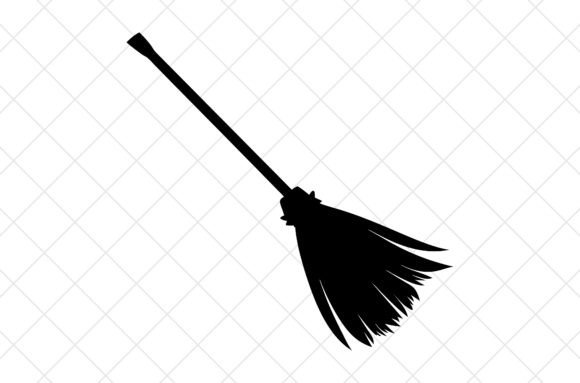Halloween Broom Vector Illustration: Graphics for Crafts & Branding