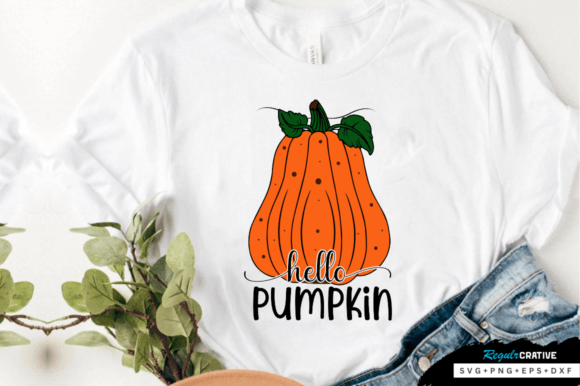 Hello Pumpkin SVG Design for Crafts & Graphics