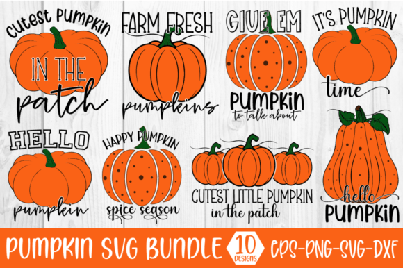 Pumpkin Fall Autumn SVG Design Bundle: Graphics for Crafts & Branding